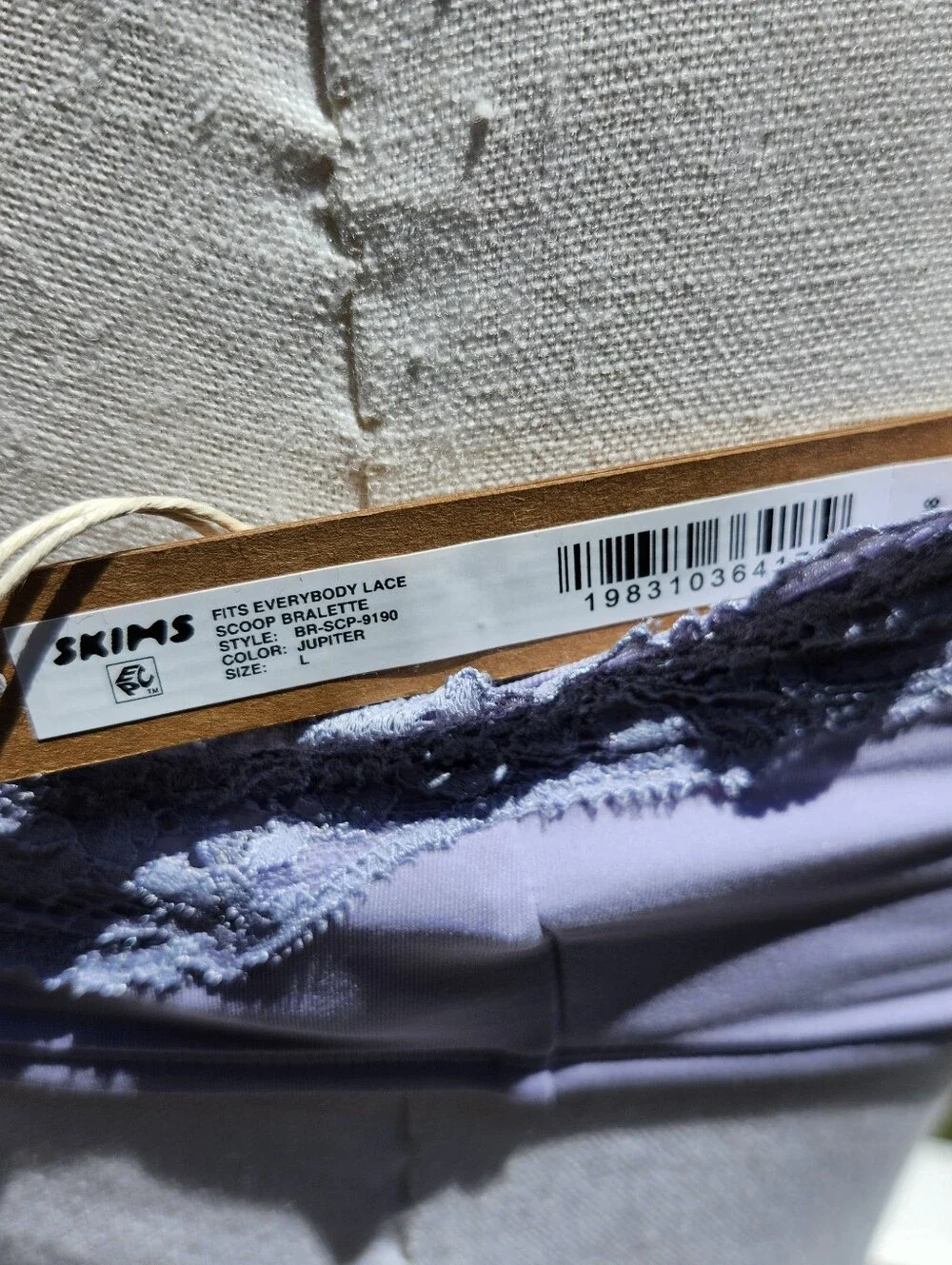 SKIMS Fits Everybody Lace-Trim Bralette in Color: Jupiter Sz Large - Picture 14 of 14